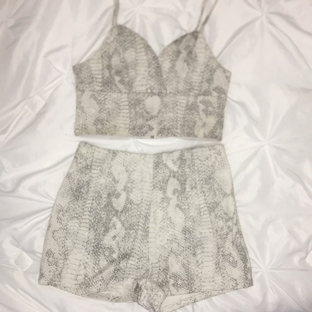 Snakeskin playsuit